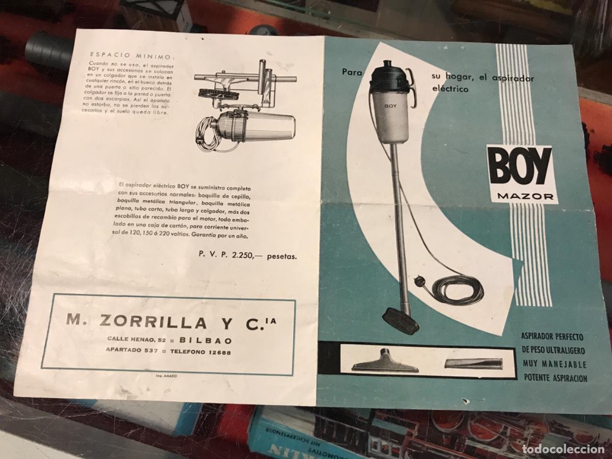 Collectionnisme Papier divers: FOLLETO. ASPIRADOR BOY MAZOR. M. ZORRILLA Y CIA, BILBAO