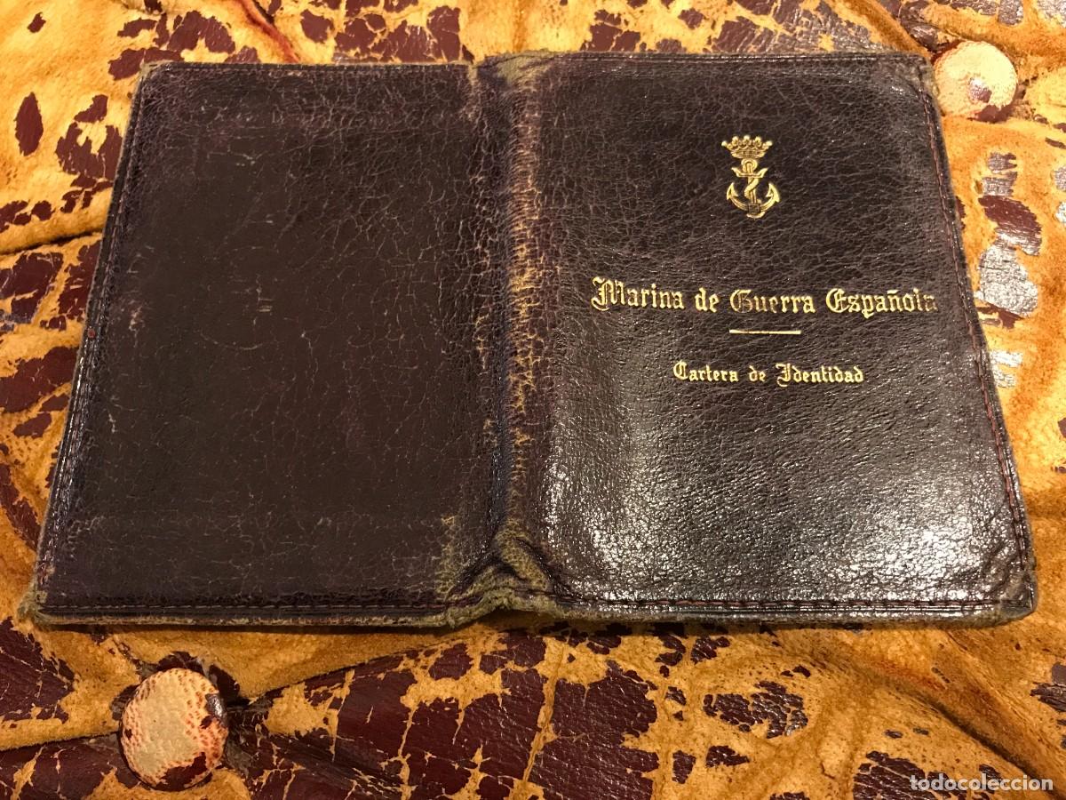 Collectionnisme Papier divers: CARTERA DE IDENTIDAD DE LA MARINA DE GUERRA ESPA&Ntilde;OLA. 17 X 12CM (ABIERTA)