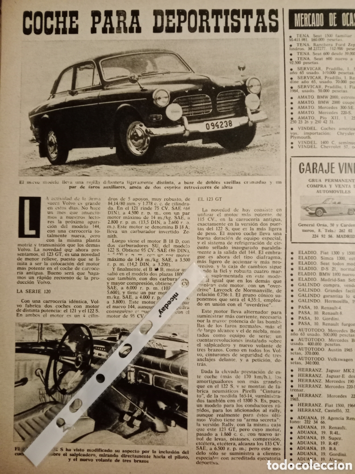 Paper Collecting Others: Reportaje autom&oacute;vil volvo de 1966