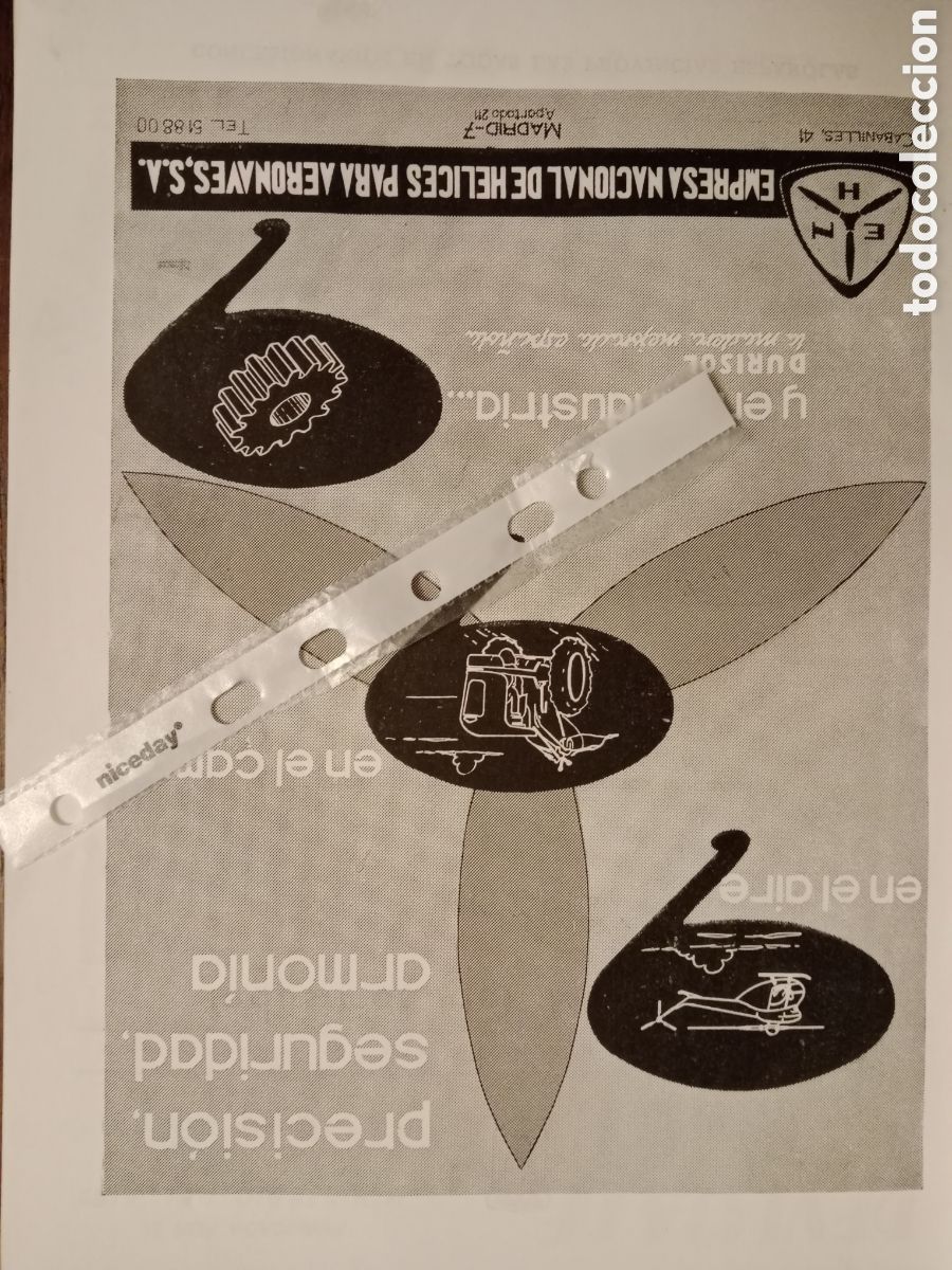 Paper Collecting Others: Publicidad empresa nacional de h&eacute;lices para aeronaves de 1960