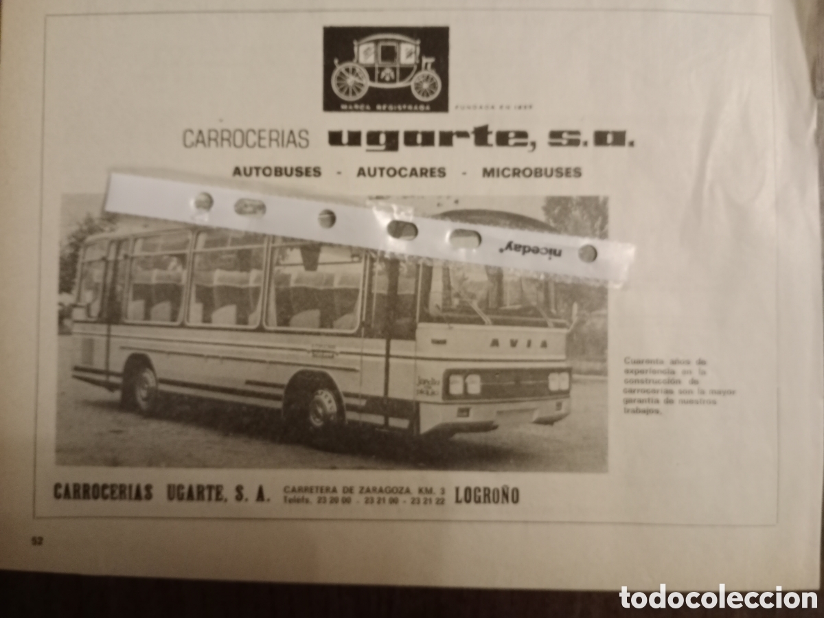 Paper Collecting Others: Publicidad carrocer&iacute;as Ugarte autob&uacute;s avia