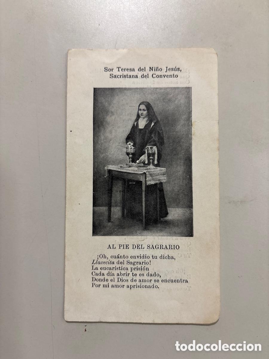 Otros Art&iacute;culos de Coleccionismo en Papel: STA. TERESA DEL NI&Ntilde;O JES&Uacute;S, SACRISTANA DEL CONVENTO. AL PIE DEL SAGRARIO.