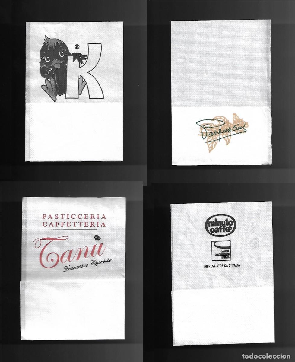 Otros art&iacute;culos de coleccionismo en papel: Tovagliolini da Caff&egrave; - Lotto 4 pezzi n. 15