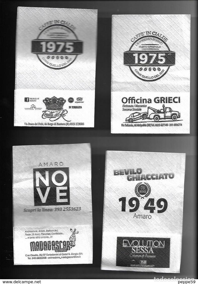 Otros art&iacute;culos de coleccionismo en papel: Tovagliolini da Caff&egrave; - Lotto 4 pezzi n. 04