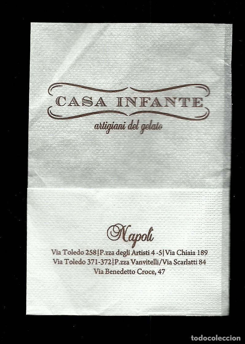 Otros art&iacute;culos de coleccionismo en papel: Tovagliolino da Caff&egrave; - Casa Infante Gelati ( Napoli )