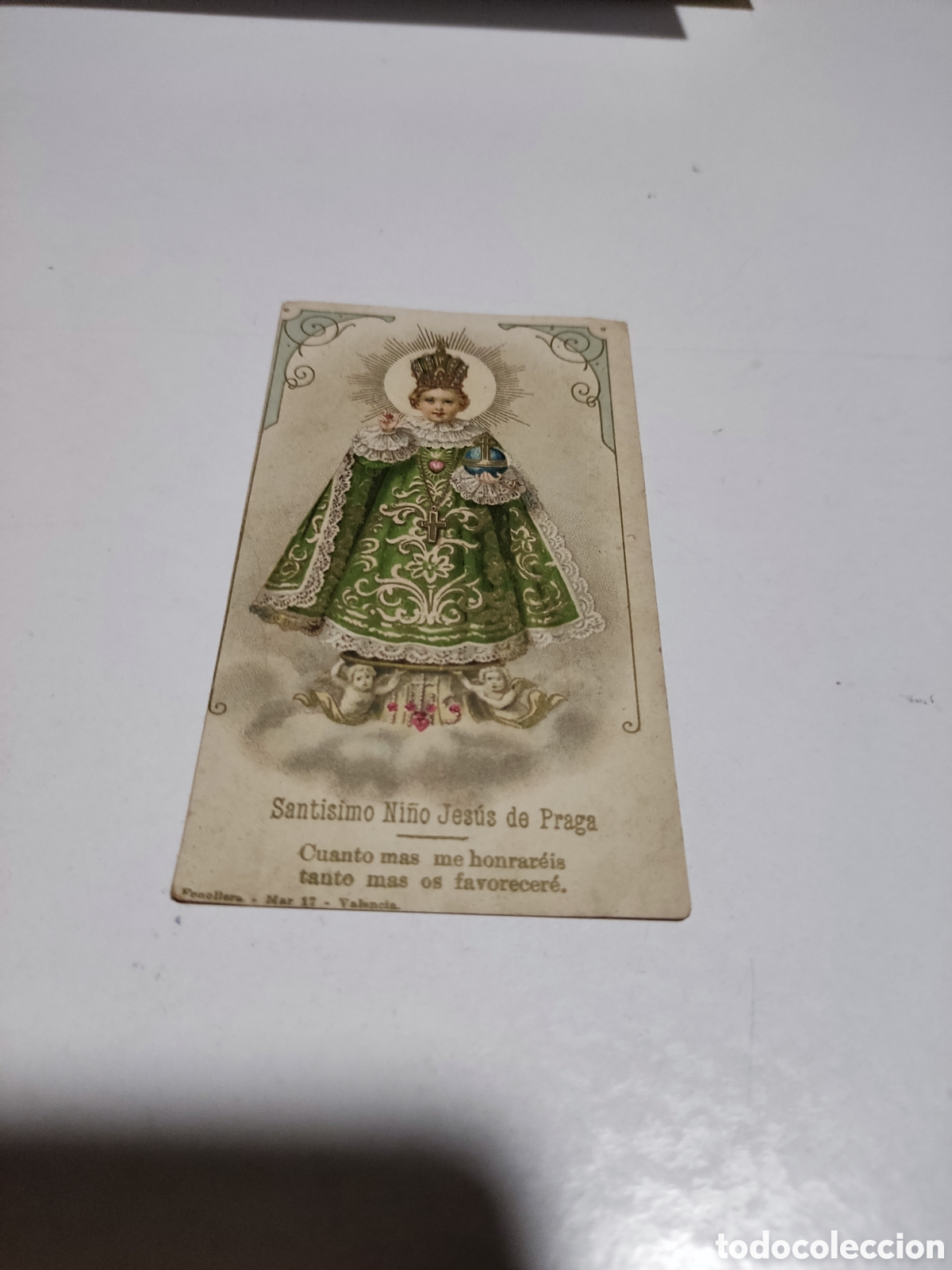 Otros art&iacute;culos de coleccionismo en papel: Estampa religiosa antigua Sant&iacute;simo ni&ntilde;o jes&uacute;s de Praga