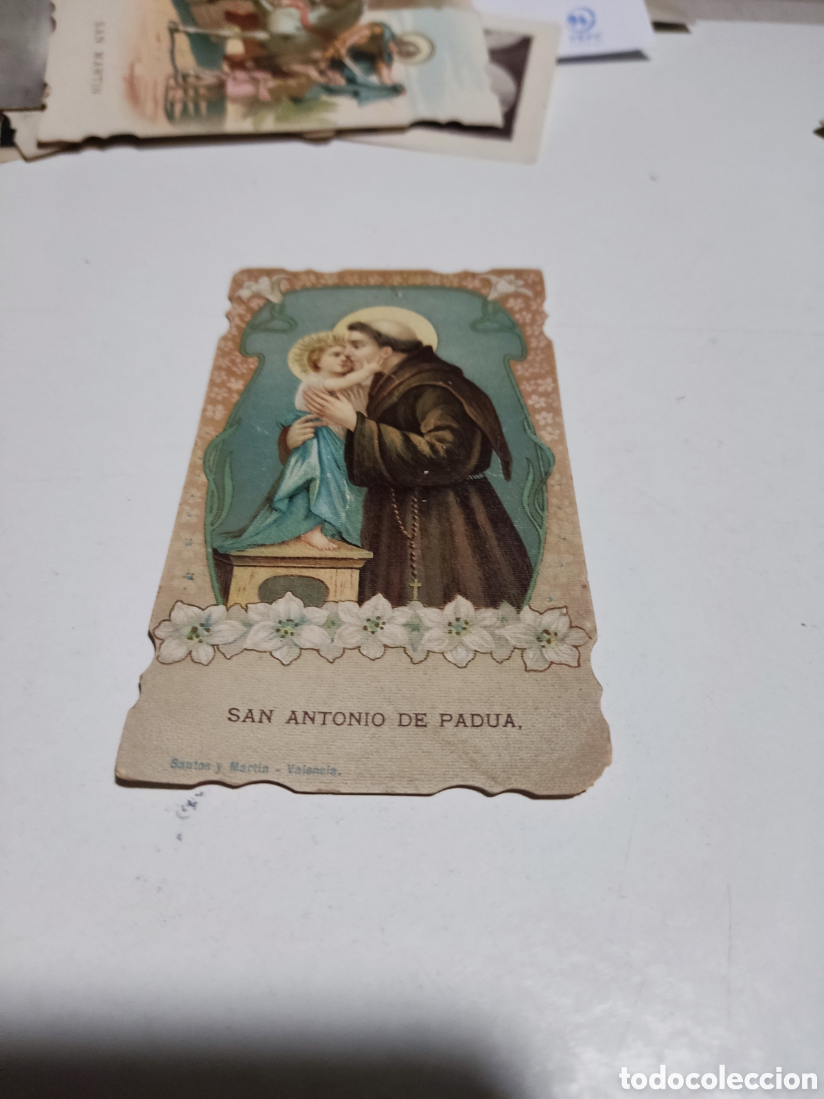 Otros Art&iacute;culos de Coleccionismo en Papel: Estampa religiosa antigua San Antonio de Padua 1897