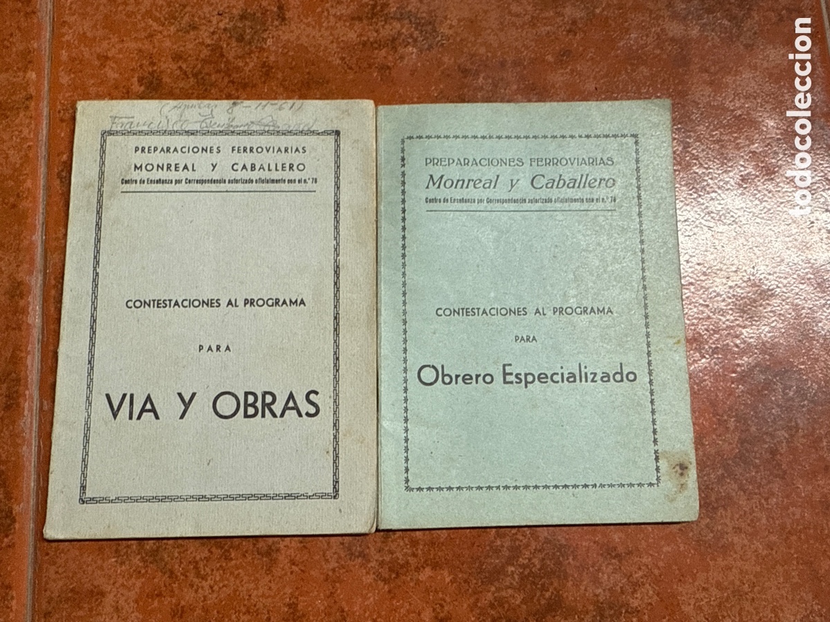 papel antiguo preparaciones ferroviarias monrea - Compra venta en ...