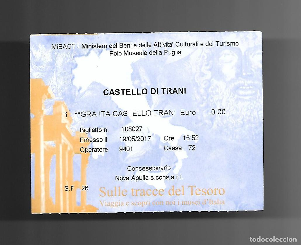 Otros art&iacute;culos de coleccionismo en papel: Biglietto di Ingresso - Cattedrale di Trani