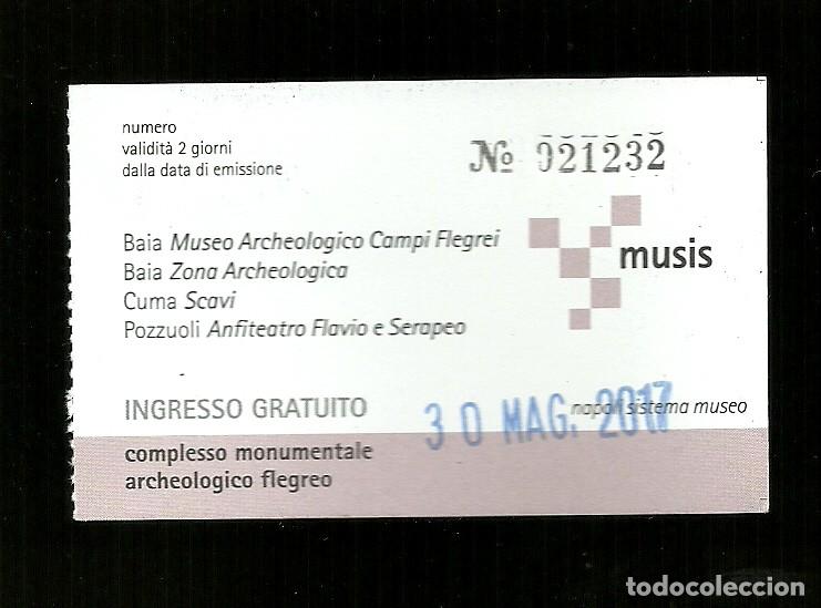 Otros art&iacute;culos de coleccionismo en papel: Biglietto di Ingresso - Complesso Archeologico Flegreo ( Napoli )