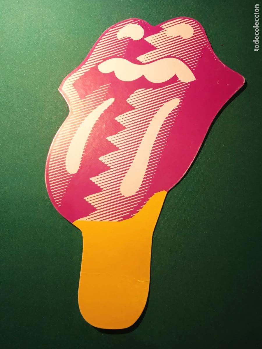 Otros Art&iacute;culos de Coleccionismo en Papel: LENGUA ROLLING STONES Y PUBLICIDAD IBERTEX - ABANICO - CARTON - 30 cm.