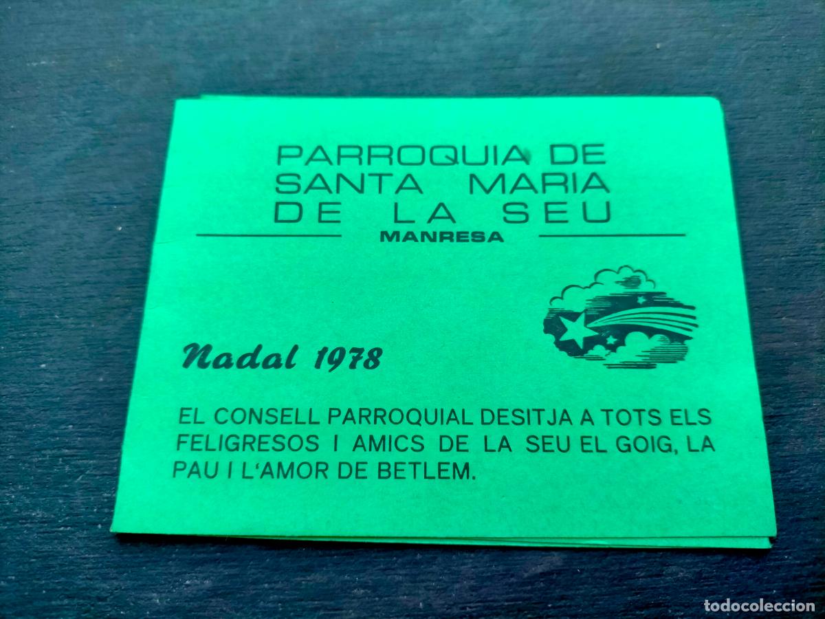 Paper Collecting Others: Parroquia de Santa Maria de la Seu Manresa Nadal 1978 felicitaci&oacute; de Nadal misses