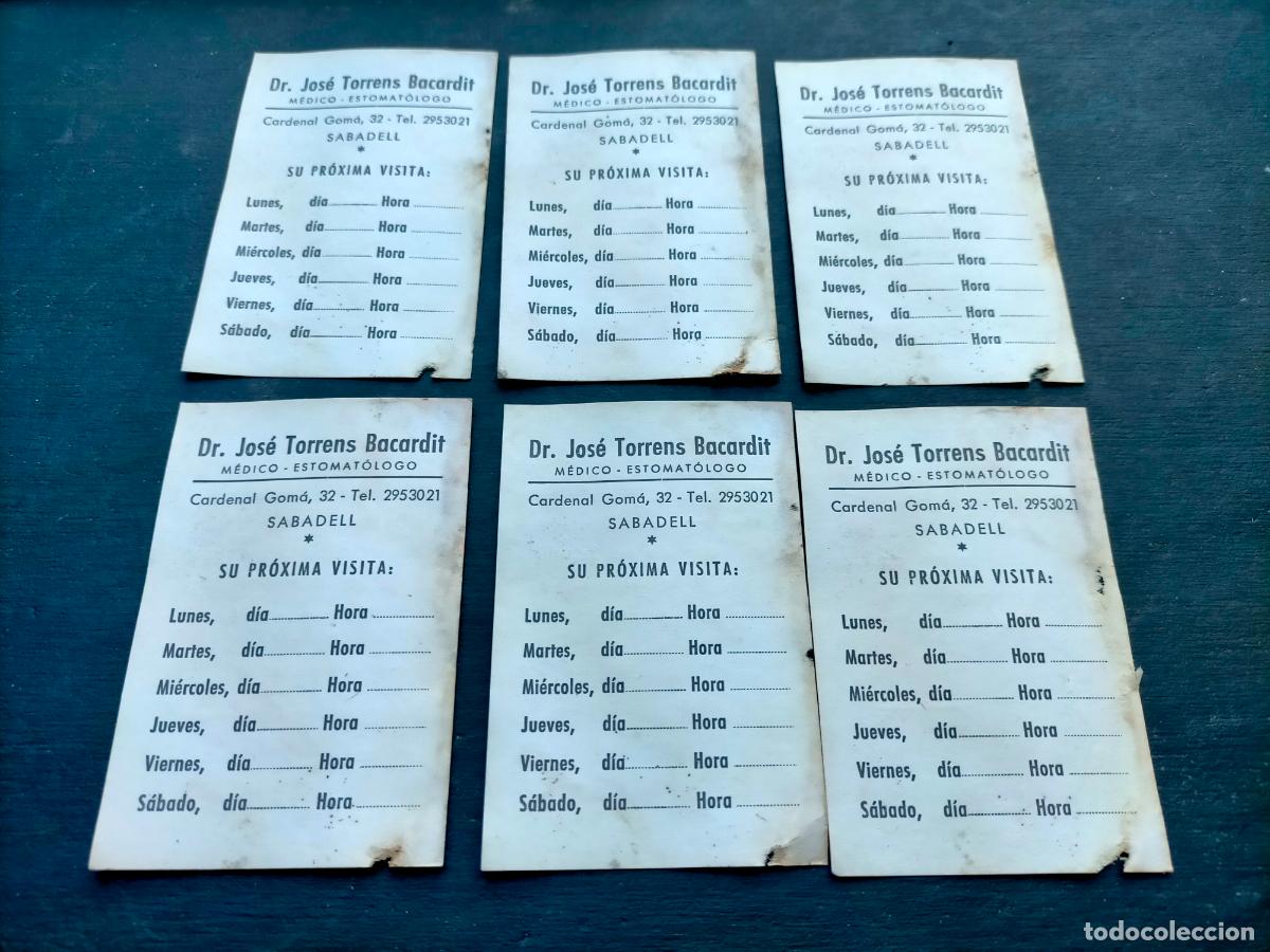Sammelleidenschaft Andere Papierartikel: Jos&eacute; Torrens Bacardit m&eacute;dico estomat&oacute;logo Cardenal Gom&aacute; 22 Sabadell tarjetas de visita sea puntual