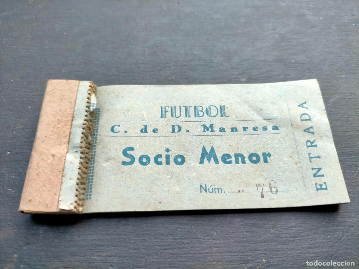 Altri oggetti di carta: Club Deportivo de Manresa entrada socio menor futbol