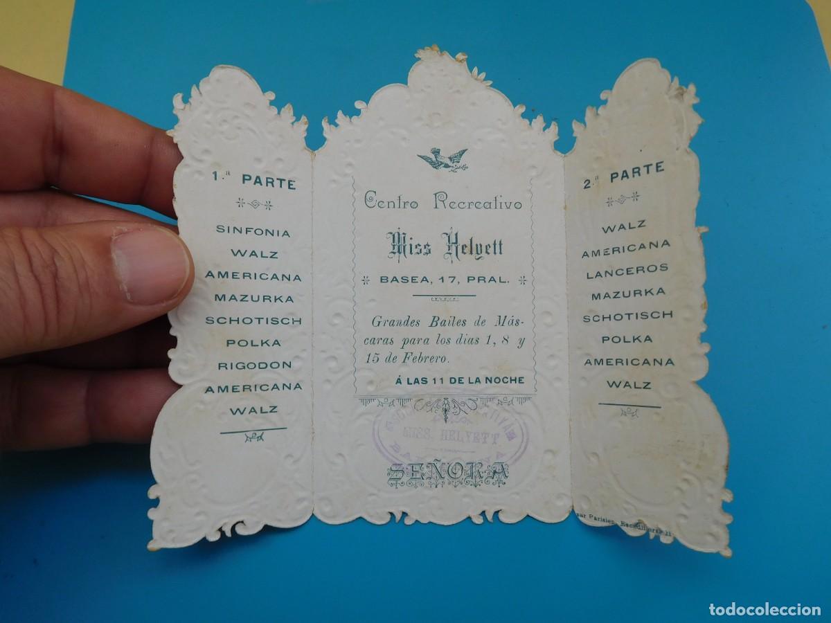 Outros artigos de papel: Desplegable centro recreativo Miss Helvett bailes de mascaras