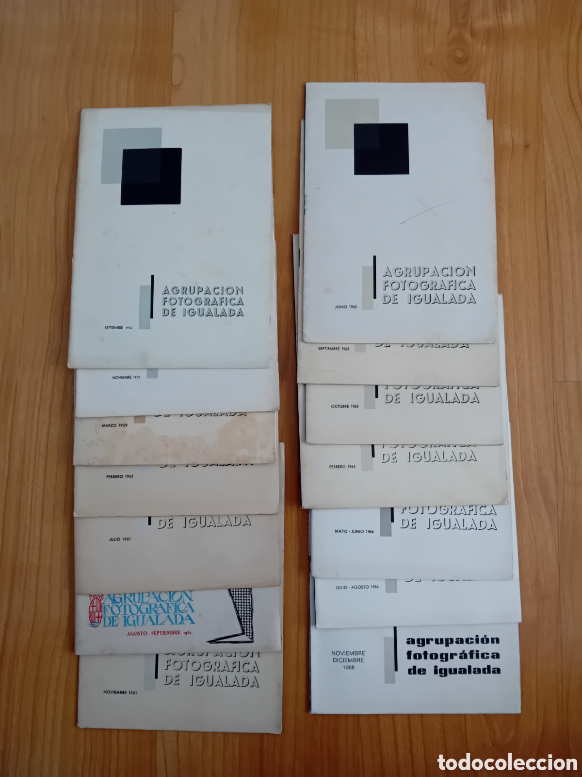 Outros artigos de papel: 14 BOLETINES DE LA AGRUPACION FOTOGRAFICA DE IGUALADA. NUMEROS SUELTOS DESDE 1952 A 1968