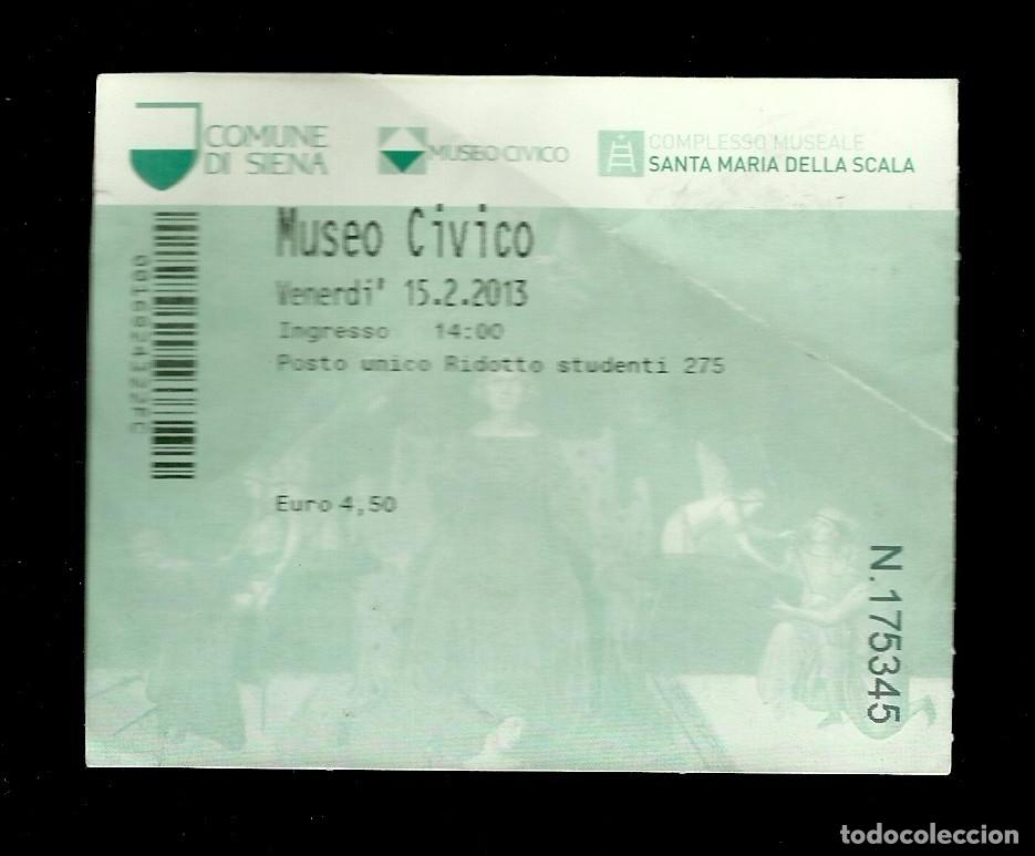 Otros art&iacute;culos de coleccionismo en papel: Biglietto di Ingresso - Museo Civico di Siena