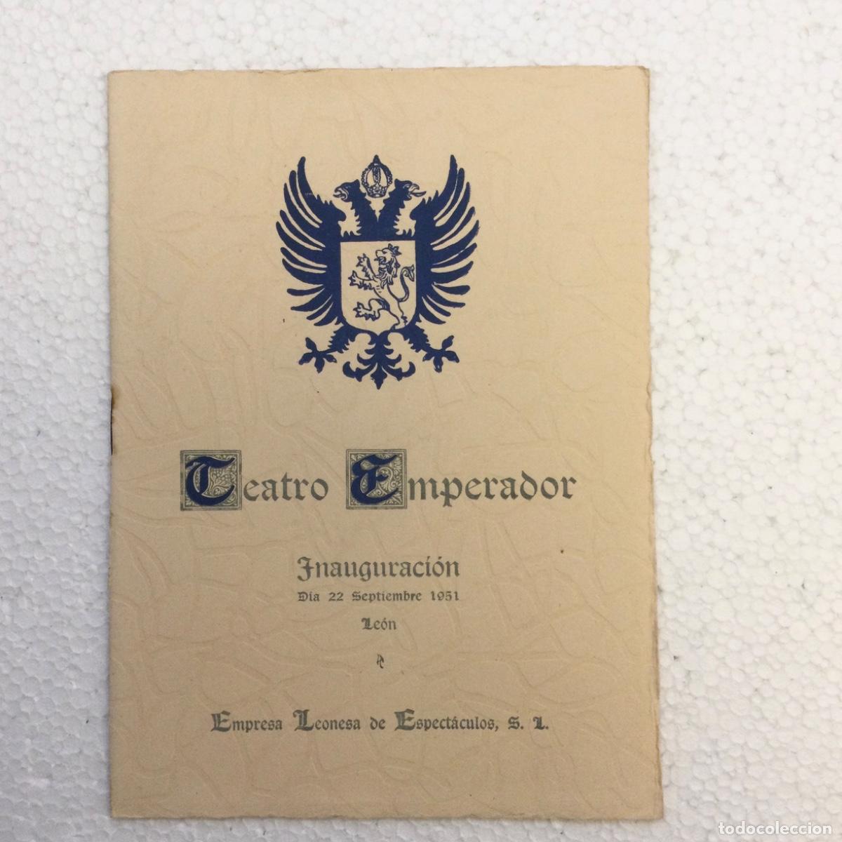 Collectionnisme Papier divers: Libro folleto Inauguraci&oacute;n Teatro Emperador. 1951.