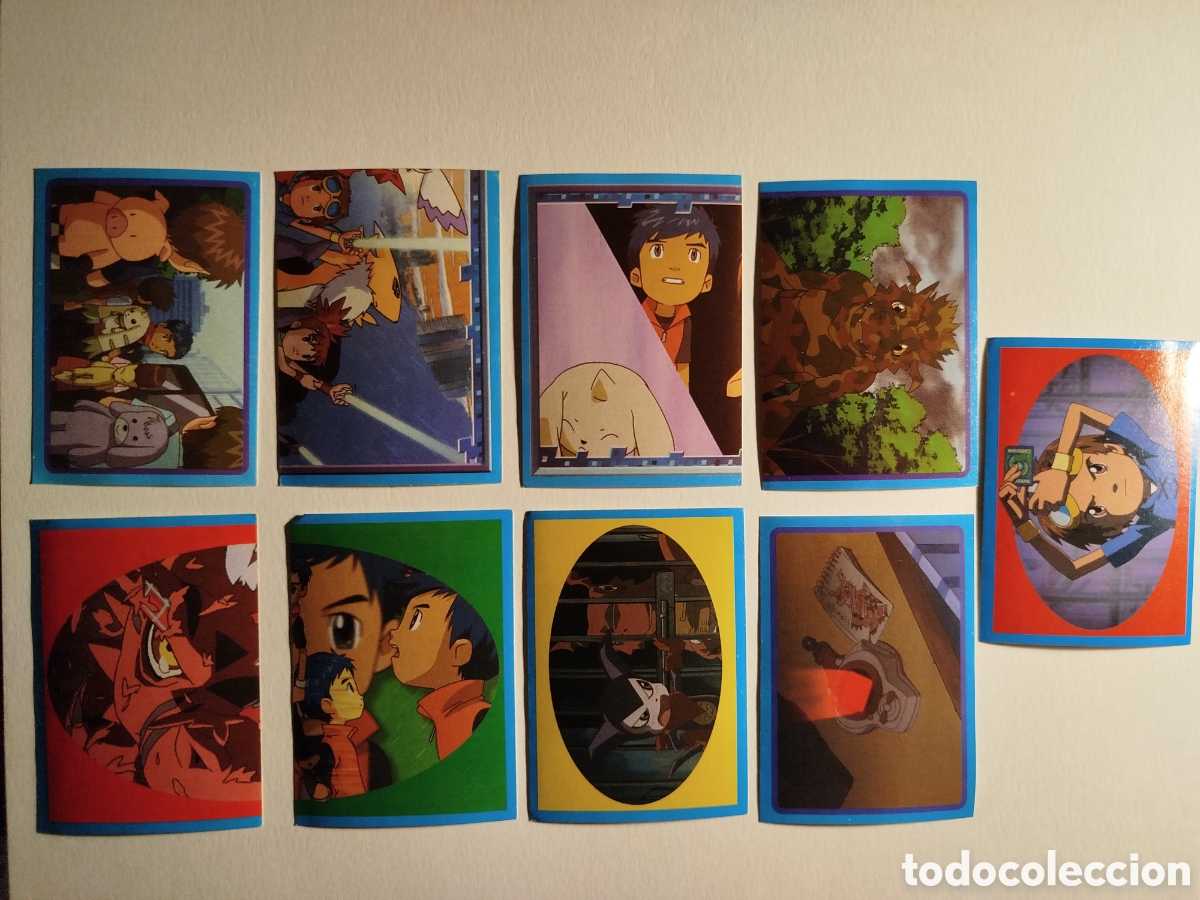 Otros Art&iacute;culos de Coleccionismo en Papel: Lote 9 cromos de Digimon