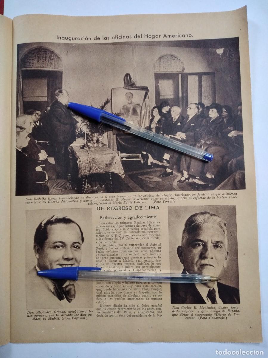 Otros Art&iacute;culos de Coleccionismo en Papel: INAUGURACI&Oacute;N OFICINAS DEL HOGAR AMERICANO MADRID RODOLFO REYES POETISA MAR&Iacute;A EDILIA VALERO 1935