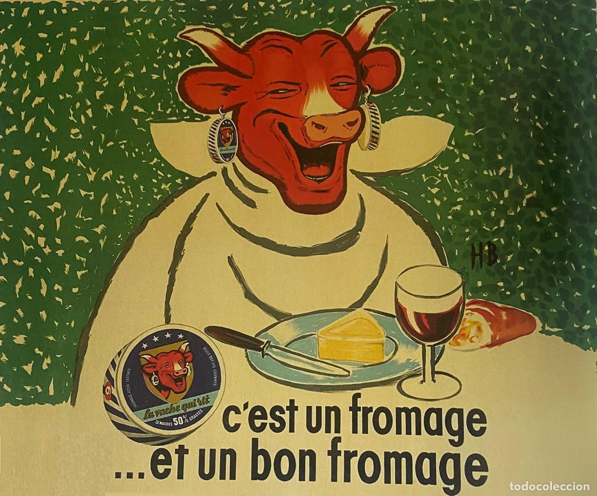 Sammelleidenschaft Andere Papierartikel: Publicidad antigua de queso La Vaca que R&iacute;e. Reproducci&oacute;n, recorte de revista. 13 x 16 cm.