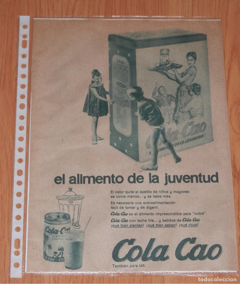Otros Art&iacute;culos de Coleccionismo en Papel: HOJA CON PUBLICIDAD DE LA MARCA COLA-CAO DEL A&Ntilde;O 1963