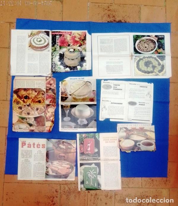 Otros Art&iacute;culos de Coleccionismo en Papel: Recortes de recetas cocina en franc&eacute;s