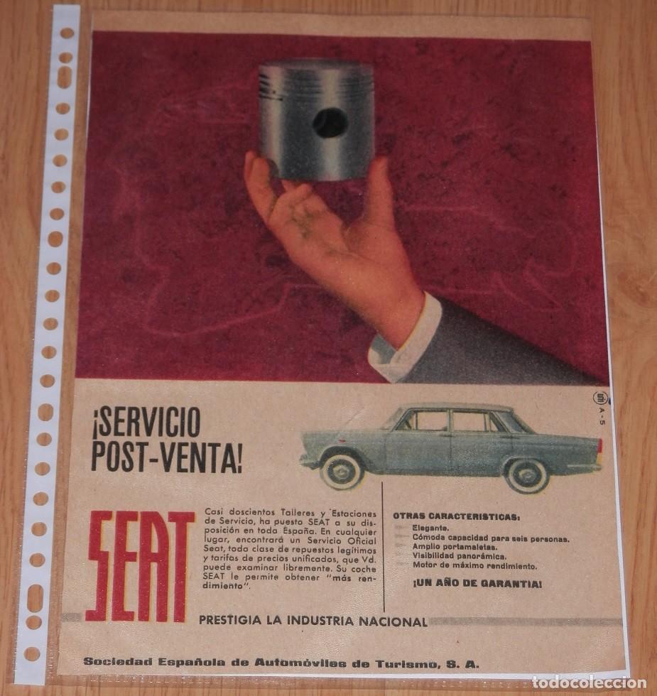 Otros art&iacute;culos de coleccionismo en papel: HOJA CON PUBLICIDAD DE LOS AUTOMOVILES SEAT