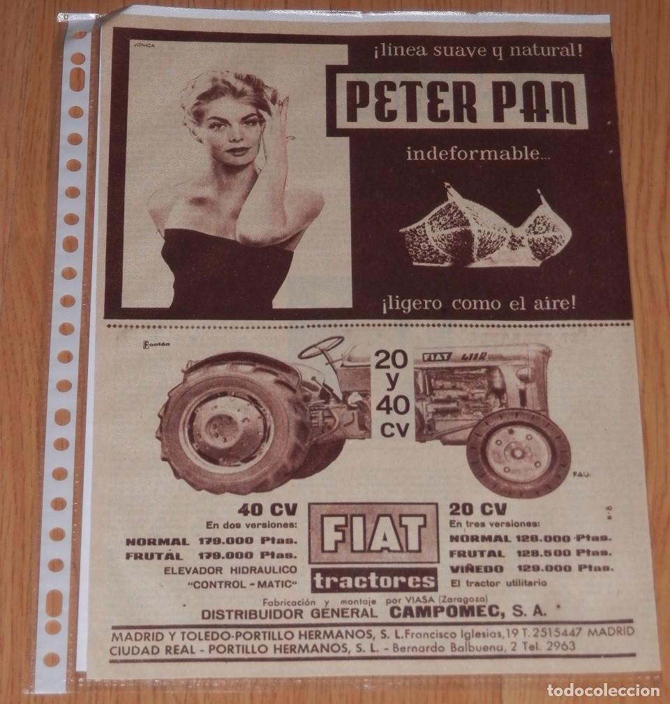 Otros Art&iacute;culos de Coleccionismo en Papel: HOJA CON PUBLICIDAD DE LOS TRACTORES FIAT