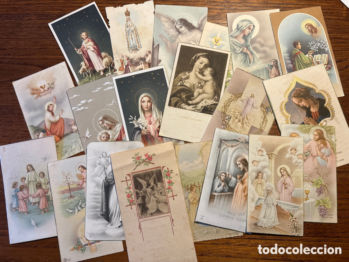Otros Art&iacute;culos de Coleccionismo en Papel: LOTE DE 20 ESTAMPAS RELIGIOSAS RECUERDO COMUNI&Oacute;N TODAS A&Ntilde;OS 1950&rsquo;s