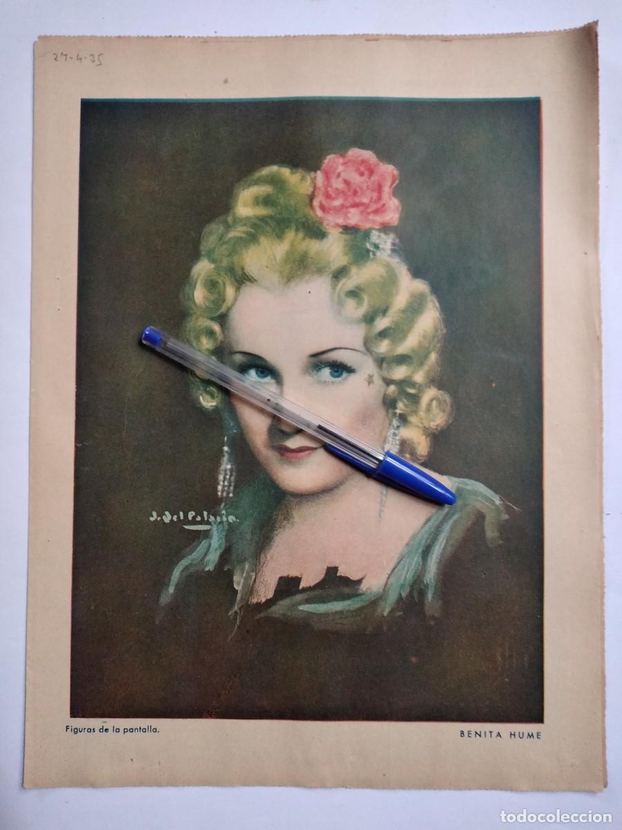 Otros Art&iacute;culos de Coleccionismo en Papel: BENITA HUME DIBUJO J. DEL PALACIO FIGURAS DE LA PANTALLA A&Ntilde;O 1935