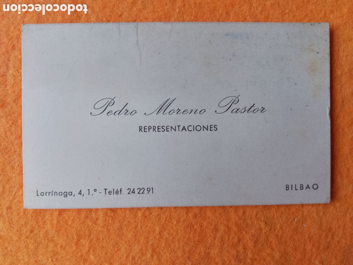 Otros art&iacute;culos de coleccionismo en papel: TARJETA VISITA . REPRESENTACIONES . BILBAO