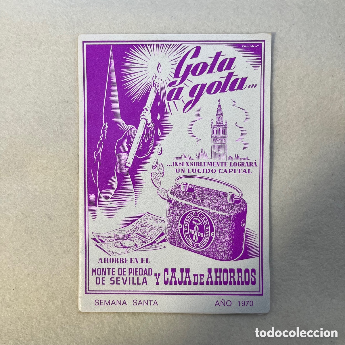 Otros Art&iacute;culos de Coleccionismo en Papel: SEMANA SANTA SEVILLA - PROGRAMA GOTA A GOTA - CAJA DE AHORROS MONTE DE PIEDAD
