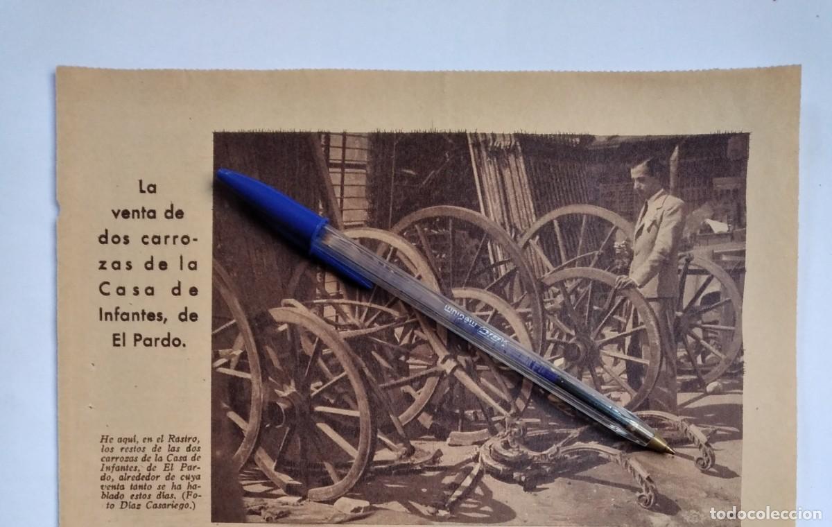Sammelleidenschaft Andere Papierartikel: CASA DE INFANTES DE EL PARDO VENTA DE DOS CARROZAS EN EL RASTRO A&Ntilde;O 1935