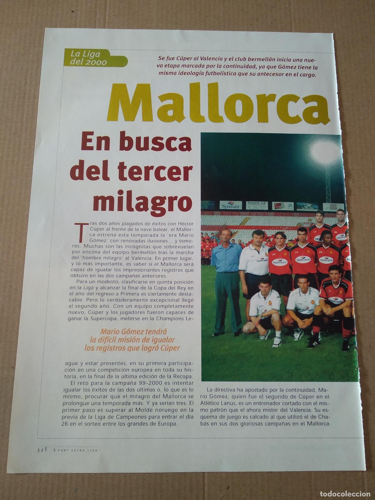 Otros Art&iacute;culos de Coleccionismo en Papel: HOJA REVISTA EXTRA SPORT LA LIGA DEL 2000 EQUIPO PLANTILLA MALLORCA PUBLICIDAD NISSAN