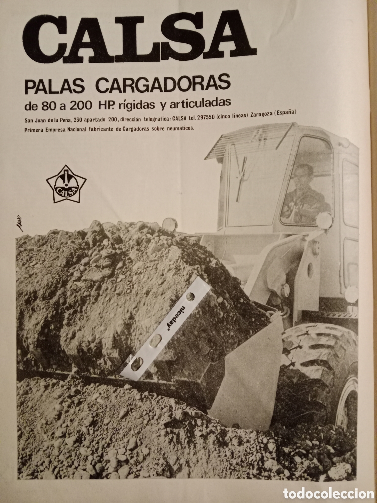 Paper Collecting Others: Publicidad palas cargadoras calsa de 1974