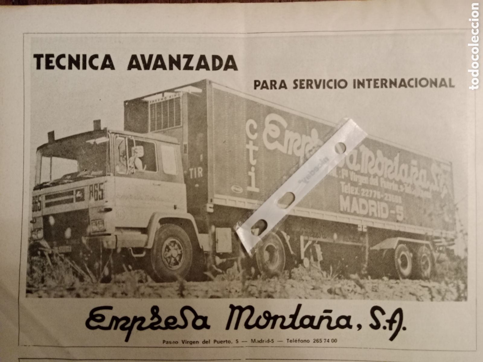 Paper Collecting Others: Publicidad empresa monta&ntilde;a transporte Pegaso de 1974