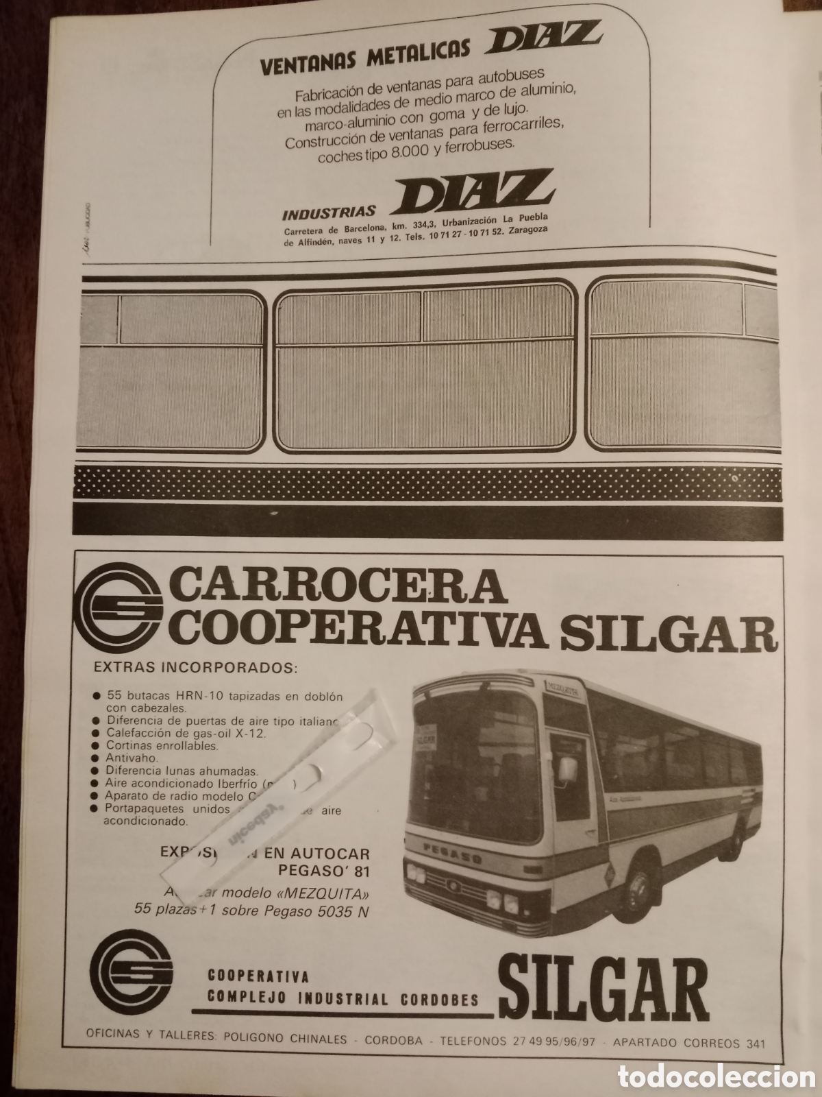 Paper Collecting Others: Publicidad carrocer&iacute;as autobus silgar de 1980