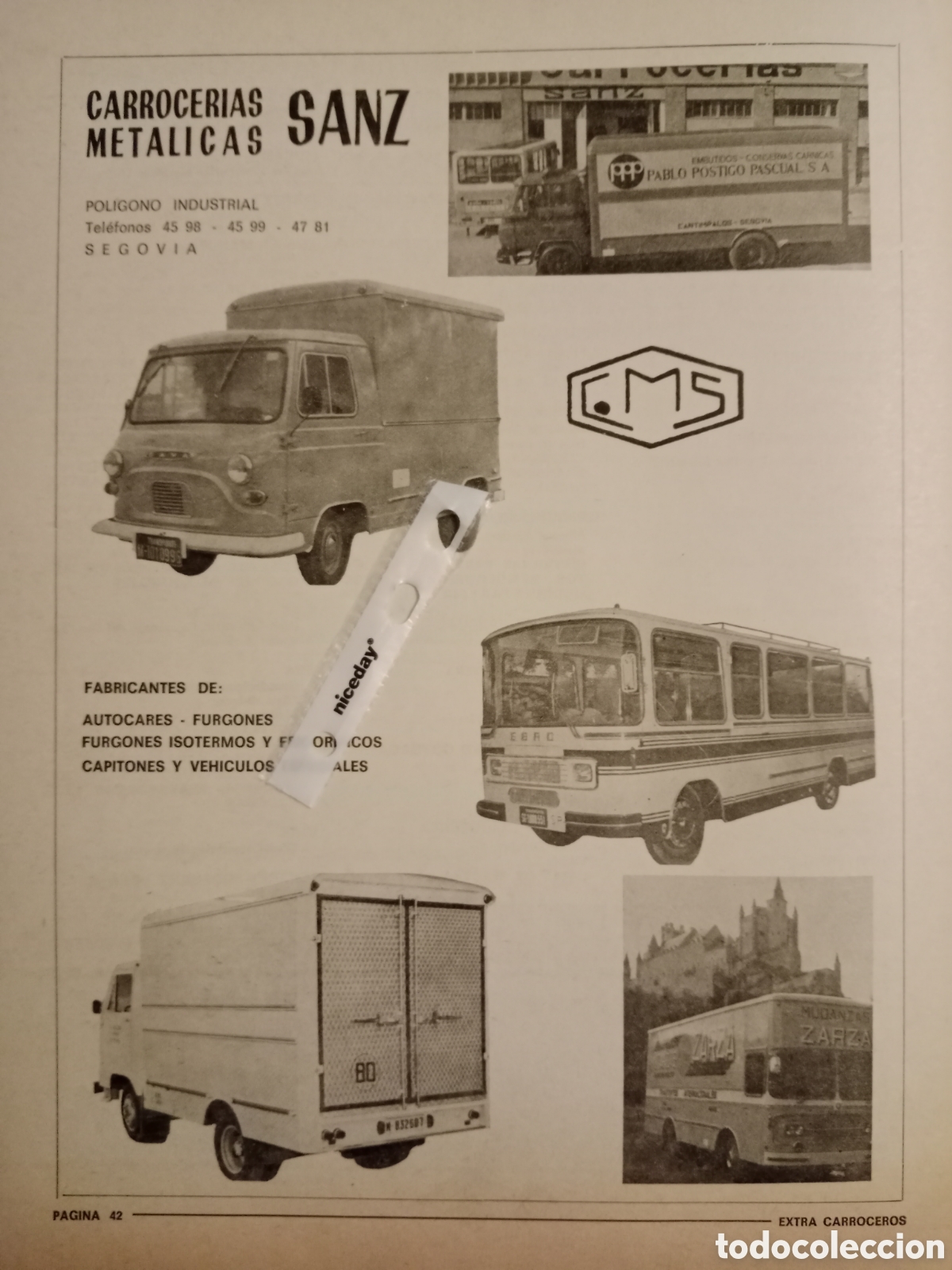 Paper Collecting Others: Publicidad carrocer&iacute;as sanz autob&uacute;s furgoneta