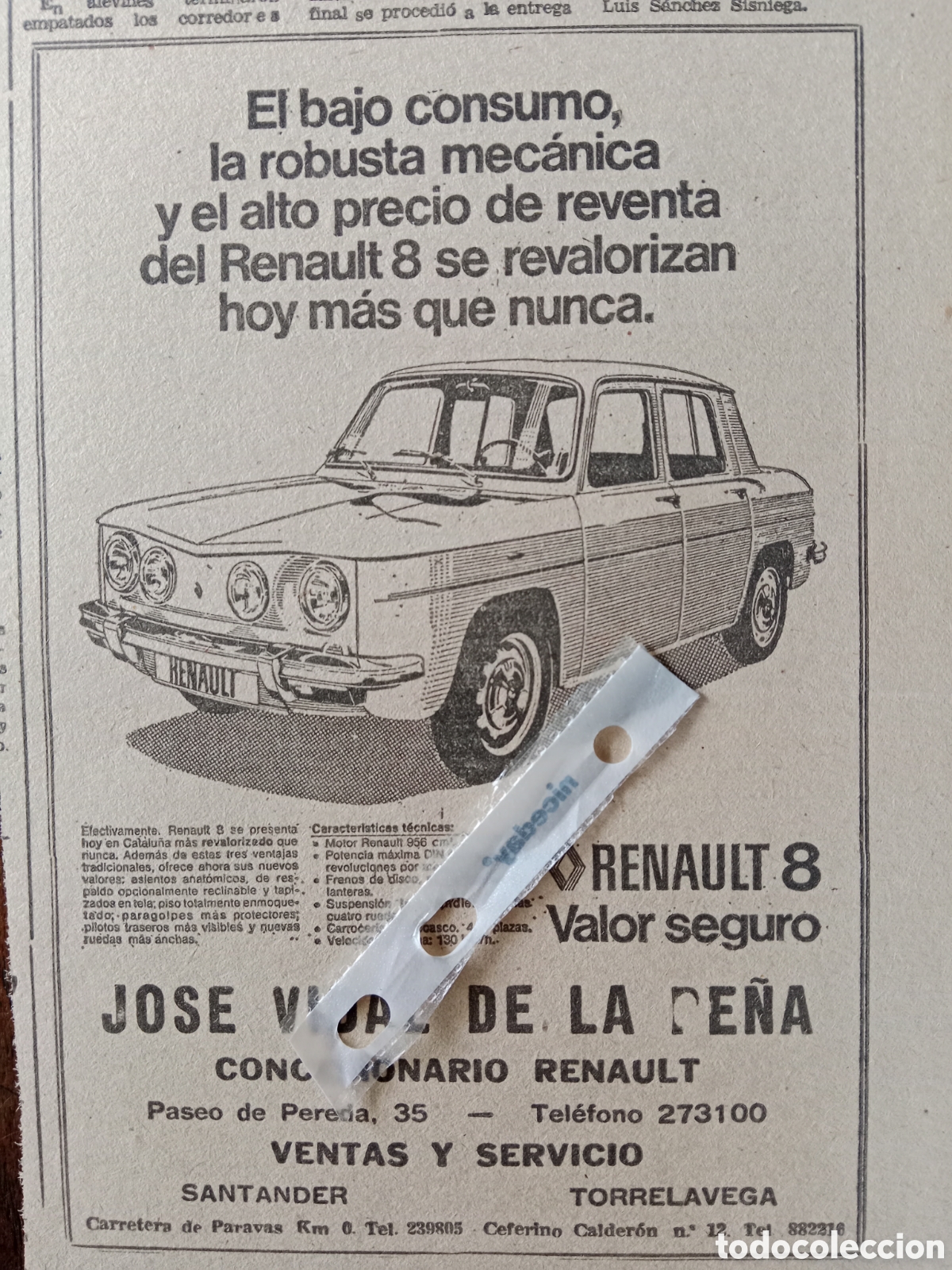 Paper Collecting Others: Publicidad autom&oacute;vil Renault 8 Santander