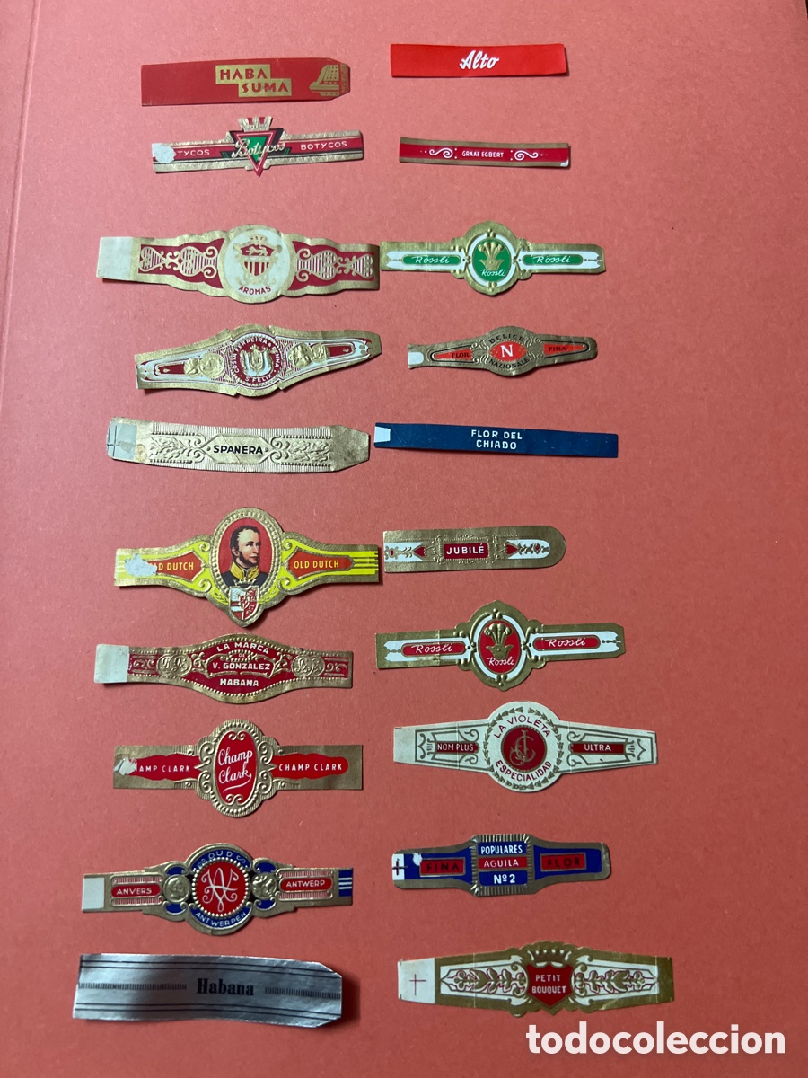 Sammelleidenschaft Andere Papierartikel: L604. LOTE DE 20 VITOLAS - Vitolas - Vitola - Bagues de Cigare Cigar Bands - Anciennes Bauchbinden