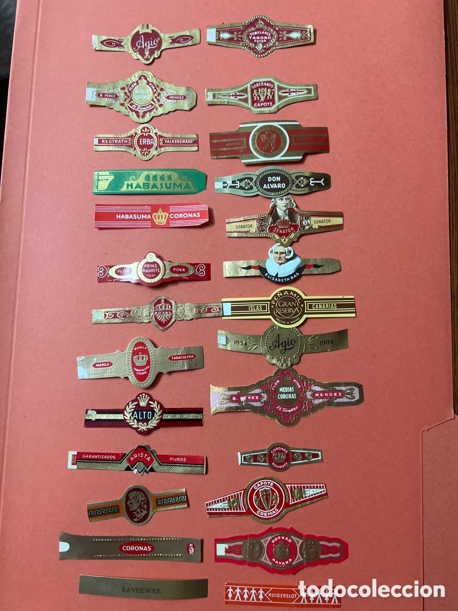 Collectionnisme Papier divers: L611. LOTE DE 26. VITOLAS - Vitolas - Vitola - Bagues de Cigare Cigar Bands - Anciennes Bauchbinden