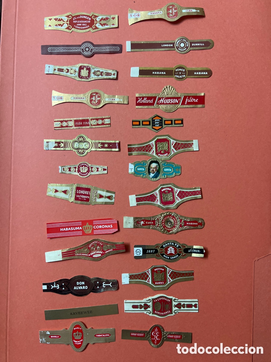 Sammelleidenschaft Andere Papierartikel: L616. LOTE DE 26 VITOLAS - Vitolas - Vitola - Bagues de Cigare Cigar Bands - Anciennes Bauchbinden