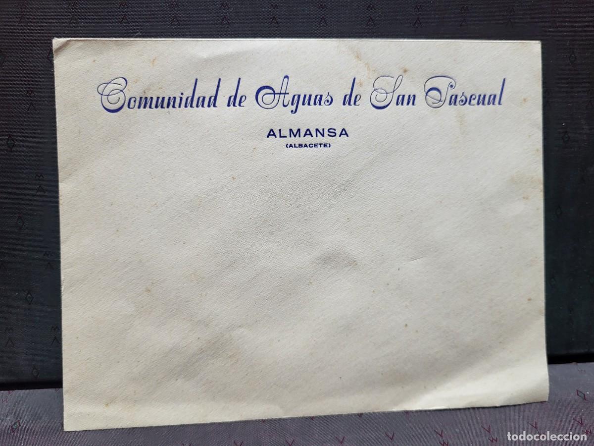 Paper Collecting Others: ANTIGUO SOBRE COMUNIDAD AGUAS DE SAN PASCUAL ALMANSA ALBACETE