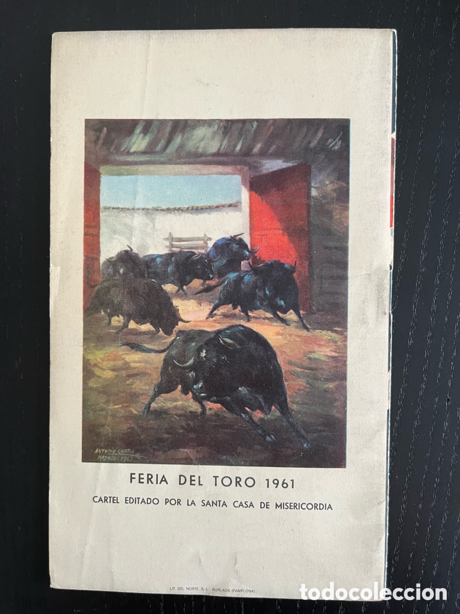 Otros art&iacute;culos de coleccionismo en papel: Programa San Fermin 1961 - Foto 2