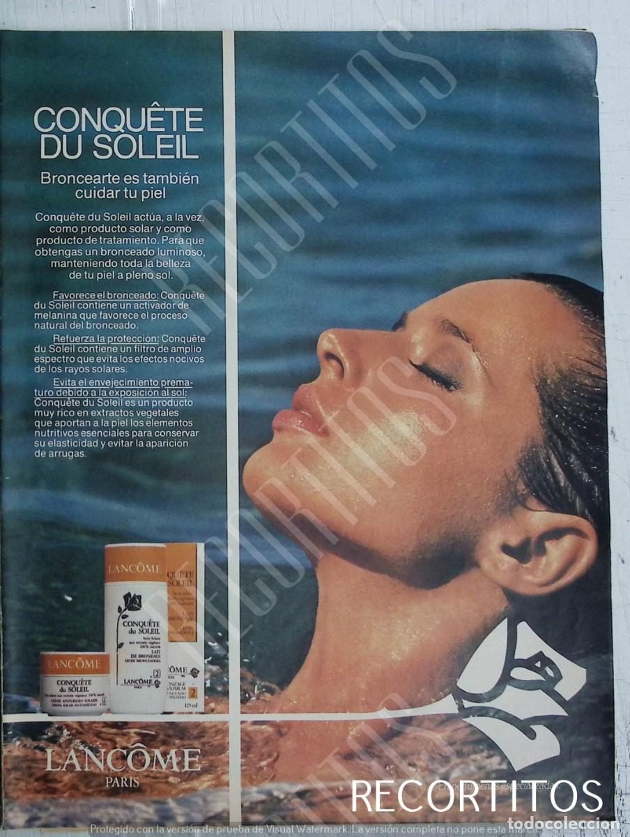 Sammelleidenschaft Andere Papierartikel: lancome anuncio publicidad ISABELLA ROSELLINI CONQUETE SU SOLEIL