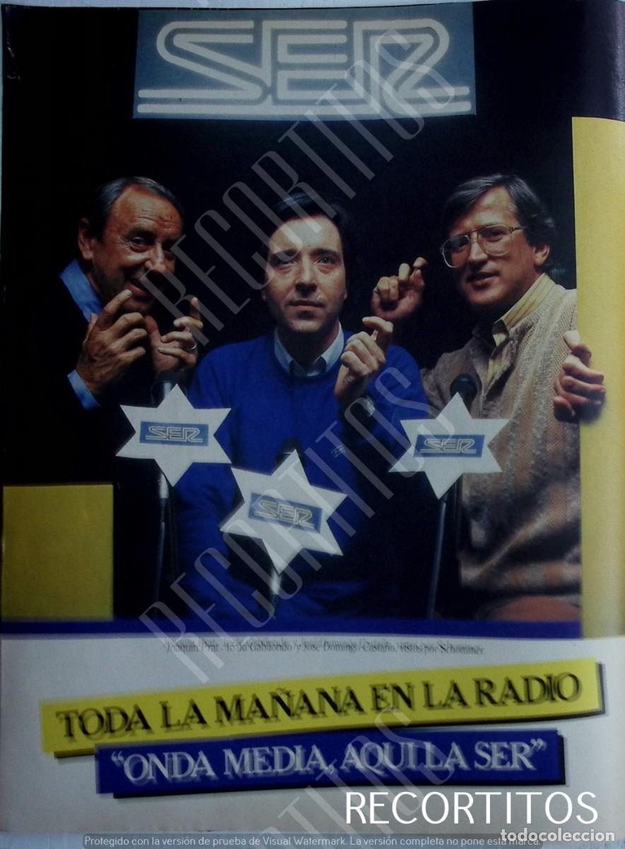 Collectionnisme Papier divers: ANUNCIO CADENA SER JOAQUIN PRAT PEPE DOMINGO CASTA&Ntilde;O I&Ntilde;AKI GABILONDO