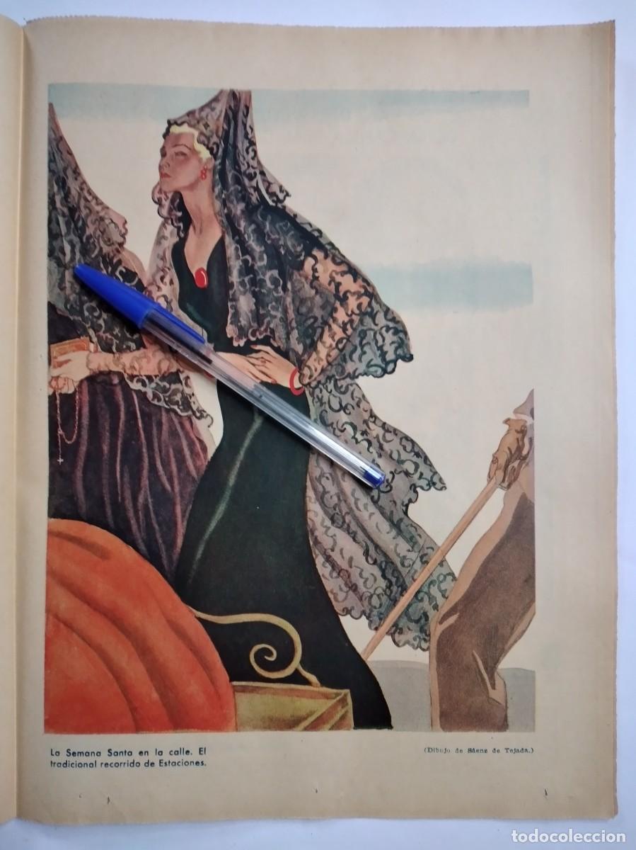 Otros Art&iacute;culos de Coleccionismo en Papel: CARLOS SAENZ DE TEJADA DIBUJO SEMANA SANTA COFRADE MUJER CON MANTILLA A&Ntilde;O 1935