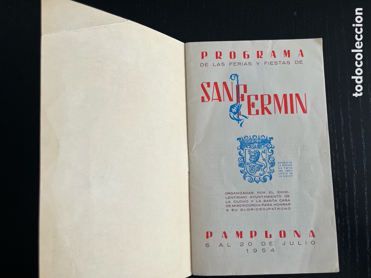 Otros art&iacute;culos de coleccionismo en papel: Programa San Fermin 1954 - Foto 3