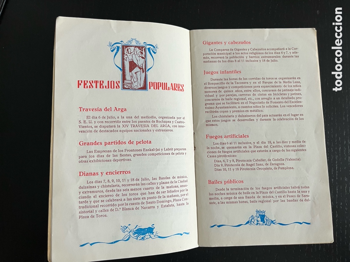Otros art&iacute;culos de coleccionismo en papel: Programa San Fermin 1954 - Foto 6